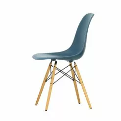Vitra Sedia Eames DSW, Sea Blue - Acero -Sedie negozio 2779205 Eames Plastic Side Chair DSW 83 sea blue 02 golden maple left master role