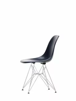 Vitra Sedia Eames DSR Fiberglass, Navy Blue - Cromo -Sedie negozio 2816663 Eames Fiberglass Side Chair DSR 02 navy blue 01 chrome left master
