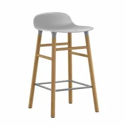 Normann Copenhagen Sgabello Da Bar Form, 65 Cm, Grigio - Rovere