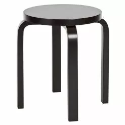 Artek Sgabello Aalto E60, Nero Laccato