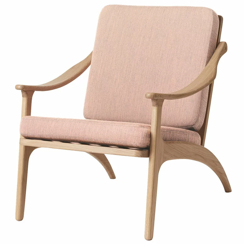 Warm Nordic Poltrona Lean Back, Rovere Oliato Bianco - Rosa 1 Warm Nordic Poltrona Lean Back, Rovere Oliato Bianco - Rosa