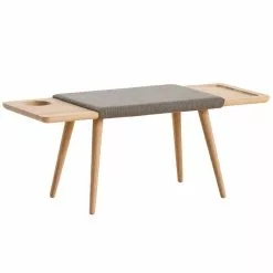 Woud Panca Baenk, Rovere Laccato Bianco - Marrone Chiaro