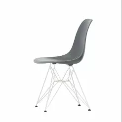 Vitra Sedia Eames DSR, Granite Grey - Bianco -Sedie negozio 3034980 Eames Plastic Side Chair DSR 56 granite grey 04 white powder coated left master role