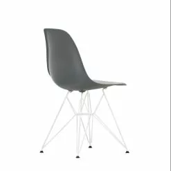 Vitra Sedia Eames DSR, Granite Grey - Bianco -Sedie negozio 3034981 Eames Plastic Side Chair DSR 56 granite grey 04 white powder coated right master role