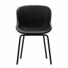 Normann Copenhagen Sedia Hyg, Acciaio Nero - Pelle Ultra Nera