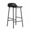 Normann Copenhagen Sgabello Da Bar Form, 65 Cm, Acciaio Nero - Nero