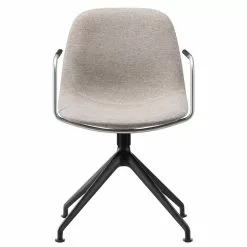 Fredericia Sedia Eyes, Girevole, Nero - Grigio