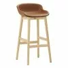 Normann Copenhagen Sgabello Da Bar Hyg, 75 Cm, Rovere - Pelle Ultra Brandy
