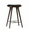 Mater Sgabello High Stool, 69 Cm, Faggio Tinto Scuro