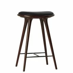 Mater Sgabello High Stool, 69 Cm, Faggio Tinto Scuro