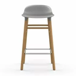 Normann Copenhagen Sgabello Da Bar Form, 65 Cm, Grigio - Rovere -Sedie negozio 35NCchairs iso HV