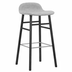 Normann Copenhagen Sgabello Da Bar Form, 75 Cm, Rovere Nero - Synergy 16