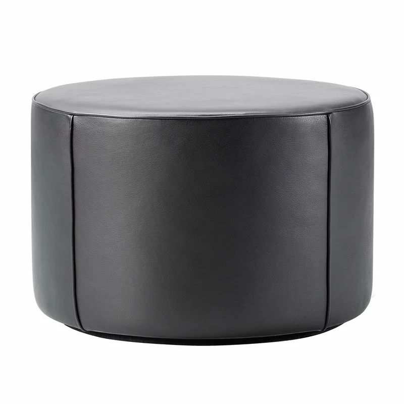 Fredericia Pouf Mono 55 Cm, Pelle Nera 1 Fredericia Pouf Mono 55 Cm, Pelle Nera