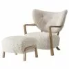 &Tradition Poltrona Wulff ATD2 E Pouf ATD3, Moonlight - Rovere
