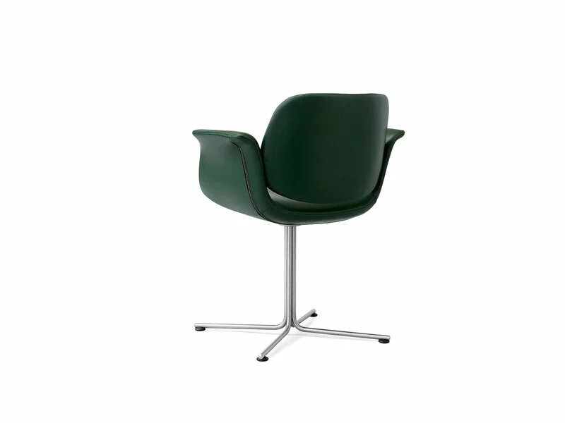 Fredericia Sedia Flamingo, Acciaio Inox - Pelle Verde 2 Fredericia Sedia Flamingo, Acciaio Inox - Pelle Verde - immagine 2