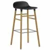 Normann Copenhagen Sgabello Da Bar Form, 75 Cm, Nero - Rovere