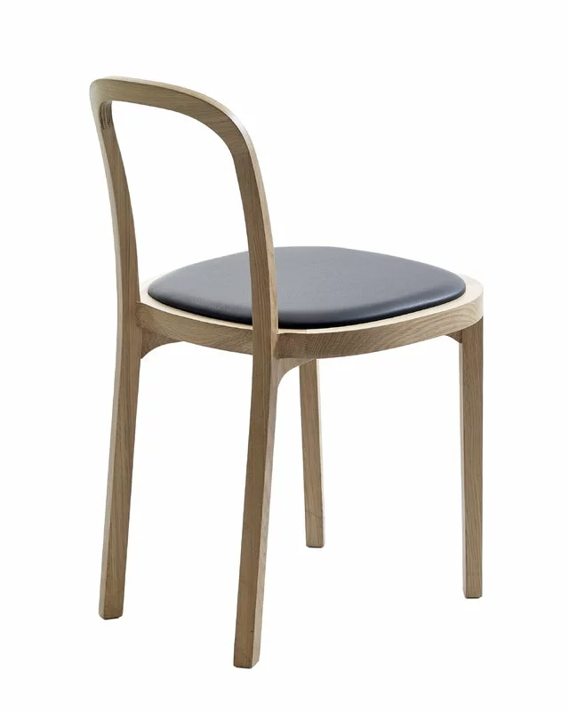 Woodnotes Sedia Siro+, Rovere - Pelle Nera 2 Woodnotes Sedia Siro+, Rovere - Pelle Nera - immagine 2