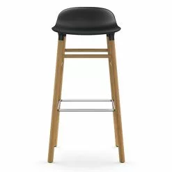 Normann Copenhagen Sgabello Da Bar Form, 75 Cm, Nero - Rovere -Sedie negozio 48NCchairs iso HV