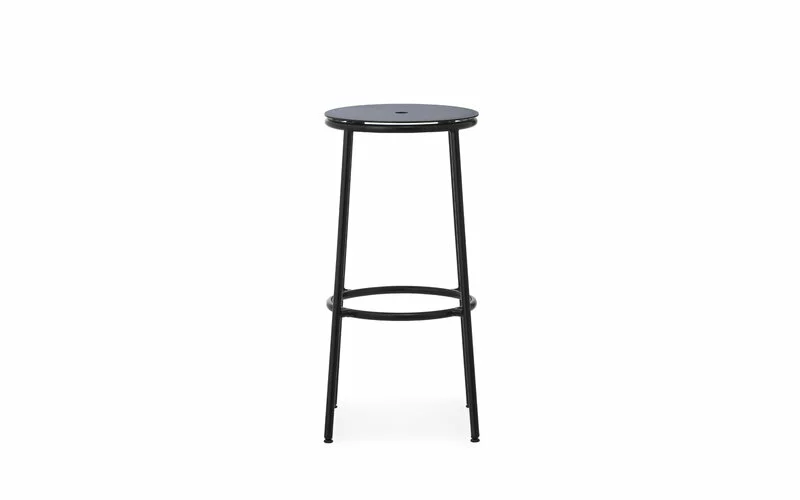 Normann Copenhagen Sgabello Da Bar Circa, 75 Cm, Acciaio Nero - Alluminio Nero 2 Normann Copenhagen Sgabello Da Bar Circa, 75 Cm, Acciaio Nero - Alluminio Nero - immagine 2