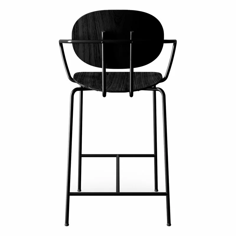 Sibast Sgabello Da Bar Piet Hein 65 Cm Con Braccioli, Nero - Rovere Lac 3 Sibast Sgabello Da Bar Piet Hein 65 Cm Con Braccioli, Nero - Rovere Lac - immagine 3