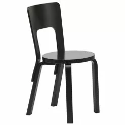 Artek Sedia Aalto 66, Nero Laccato