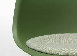 Vitra Sedia Eames DSR, Forest - Cromo - Cuscino Ivory/forest -Sedie negozio 5613027 Eames Plastic Side chair Detail master
