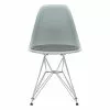 Vitra Sedia Eames DSR, Light Grey - Cromo - Cuscino Nero/ivory