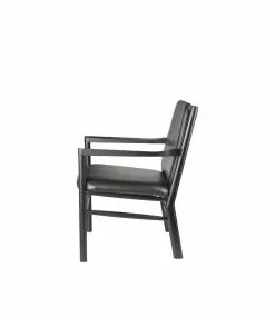 FDB Møbler Poltrona J147, Rovere Nero - Pelle Nera -Sedie negozio 5715054003963 3