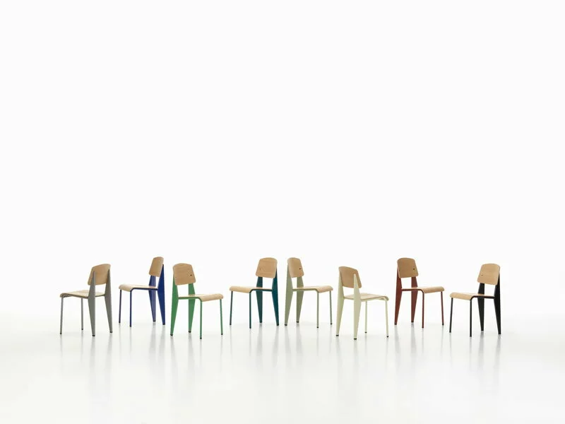 Vitra Sedia Standard, Prouvé Bleu Dynastie - Rovere 4 Vitra Sedia Standard, Prouvé Bleu Dynastie - Rovere - immagine 4