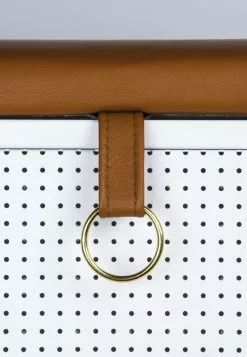 Maze Cassapanca Frank, Bianco - Cognac 9 Maze Cassapanca Frank, Bianco - Cognac -Sedie negozio 6000 Frank white cognac close up 28300dpi29