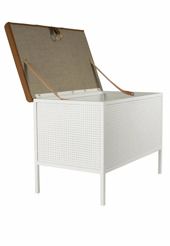 Maze Cassapanca Frank, Bianco - Cognac 3 Maze Cassapanca Frank, Bianco - Cognac - immagine 3