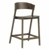 Muuto Sgabello Da Bar Cover 65 Cm, Rovere Tinto Marrone Scuro