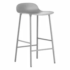 Normann Copenhagen Sgabello Da Bar Form, 65 Cm, Acciaio Grigio - Grigio