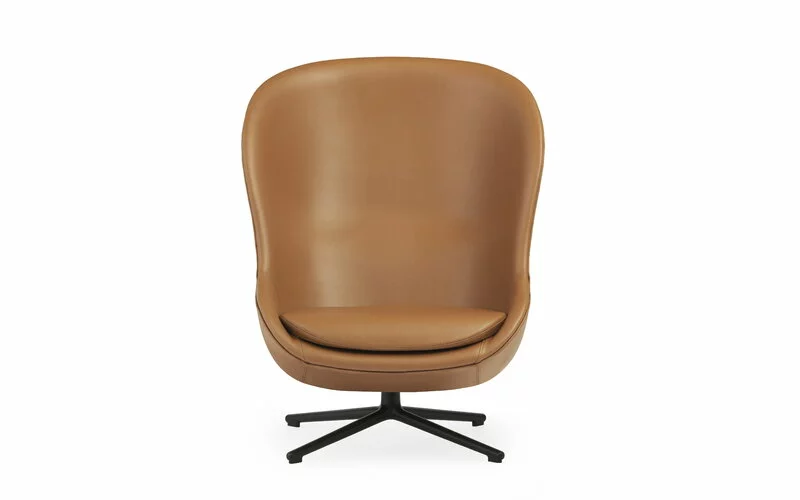 Normann Copenhagen Poltrona Hyg, Alta, Girevole, Nero - Pelle Ultra Brandy 2 Normann Copenhagen Poltrona Hyg, Alta, Girevole, Nero - Pelle Ultra Brandy - immagine 2