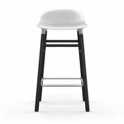 Normann Copenhagen Sgabello Da Bar Form, 65 Cm, Bianco - Rovere Nero -Sedie negozio 64NCchairs iso HV