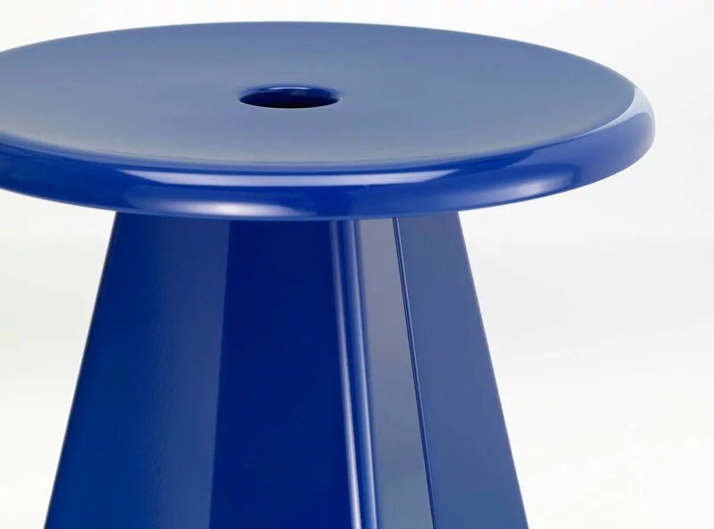 Vitra Sgabello Tabouret Métallique, Prouvé Bleu Marcoule 2 Vitra Sgabello Tabouret Métallique, Prouvé Bleu Marcoule - immagine 2