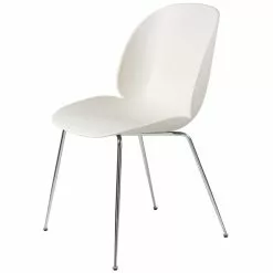 Gubi Sedia Beetle, Cromo - Alabaster White