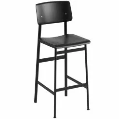 Muuto Sgabello Da Bar Loft 75 Cm, Nero