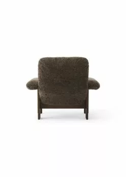 Menu Poltrona Brasilia, Rovere Tinto Scuro - Pelle Di Pecora Root -Sedie negozio 8054002 001804ZZ Brasili Lounge Chair Dark Stained Oak Sheepskin Root Back