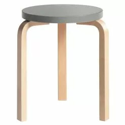 Artek Sgabello Aalto 60, Grigio - Betulla