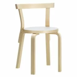 Artek Sedia Aalto 68, Betulla - Laminato Bianco