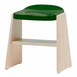 Mattiazzi Sgabello MC19 Fronda, Basso, Pino - Verde