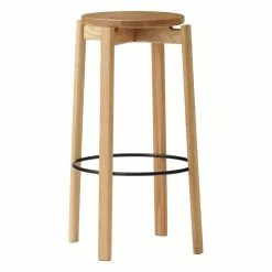 Menu Sgabello Da Bar Passage, 75 Cm, Rovere -Sedie negozio 9115039 Passage Bar Stool Natural Oak Angle