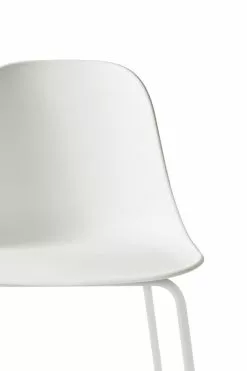 Menu Sedia Da Bar Harbour 63 Cm, Bianco - Acciaio Grigio Chiaro -Sedie negozio 9281639 Harbour Side Bar Chair White LightGrey CloseUp