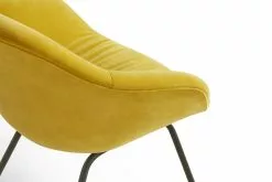 Hay About A Lounge Chair AAL87 Soft, Nero - Lola Yellow -Sedie negozio 9390336212670 AAL 87 Soft Lola yellow black powder coated steel base detail 04