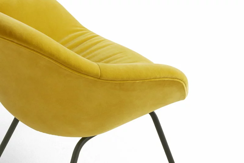 Hay About A Lounge Chair AAL87 Soft, Nero - Lola Yellow - immagine 6