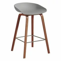Hay About A Stool AAS32, 65 Cm, Noce Laccato - Grigio Cemento