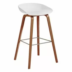 Hay About A Stool AAS32, 75 Cm, Noce Laccato - Bianco