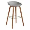 Hay About A Stool AAS32, 75 Cm, Noce Laccato - Grigio Cemento