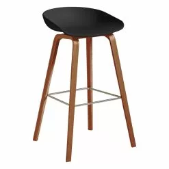 Hay About A Stool AAS32, 75 Cm, Noce Laccato - Nero